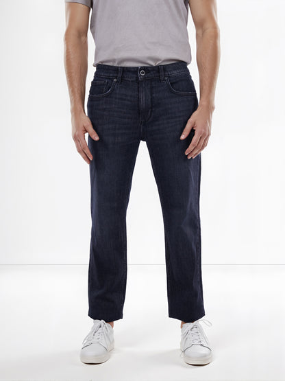 Celio* Cotton Straight Fit Black Jean