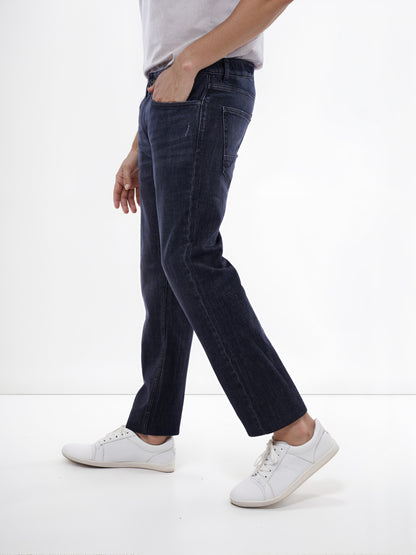 Celio* Cotton Straight Fit Black Jean