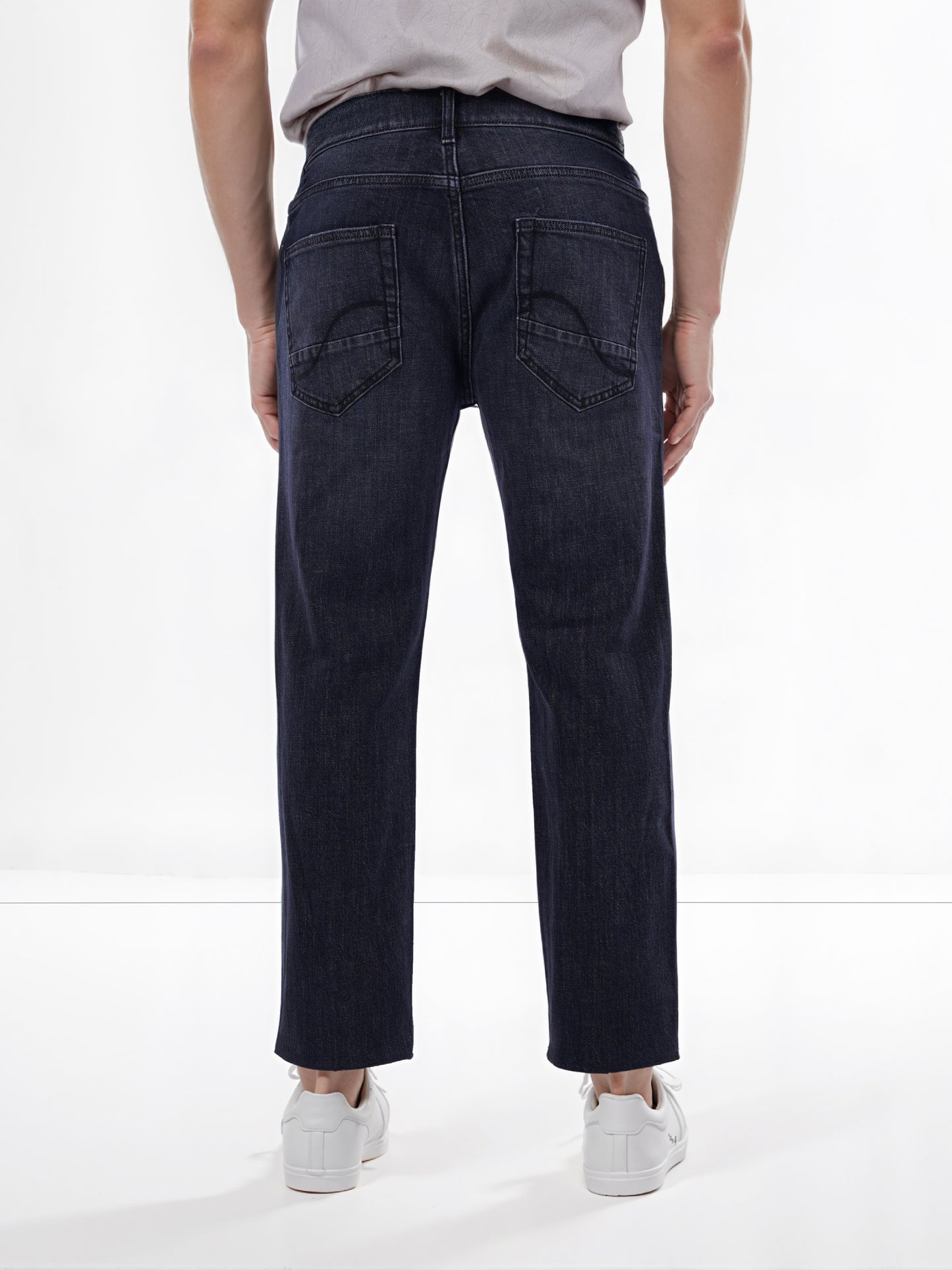 Celio* Cotton Straight Fit Black Jean