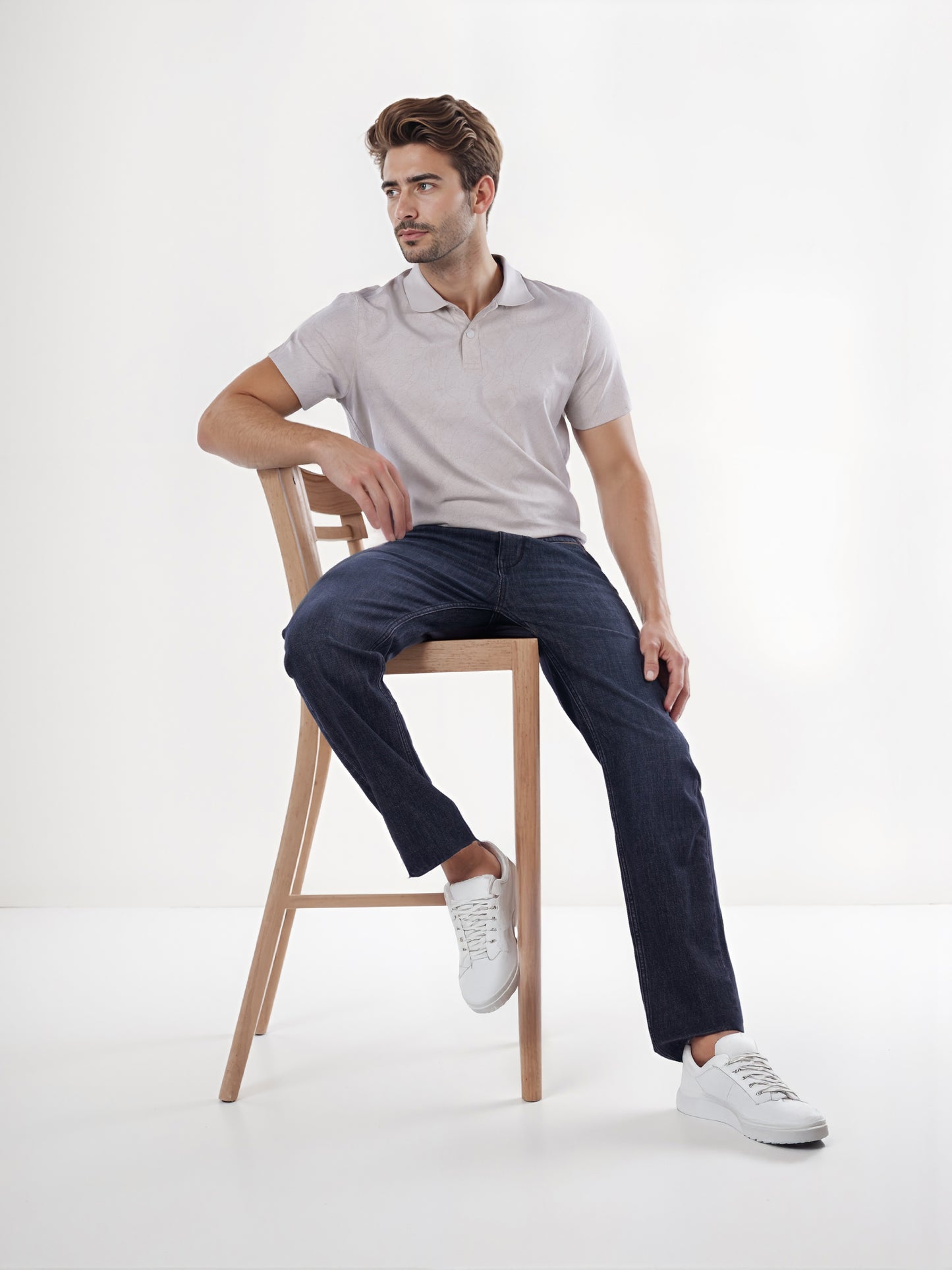 Celio* Cotton Straight Fit Black Jean