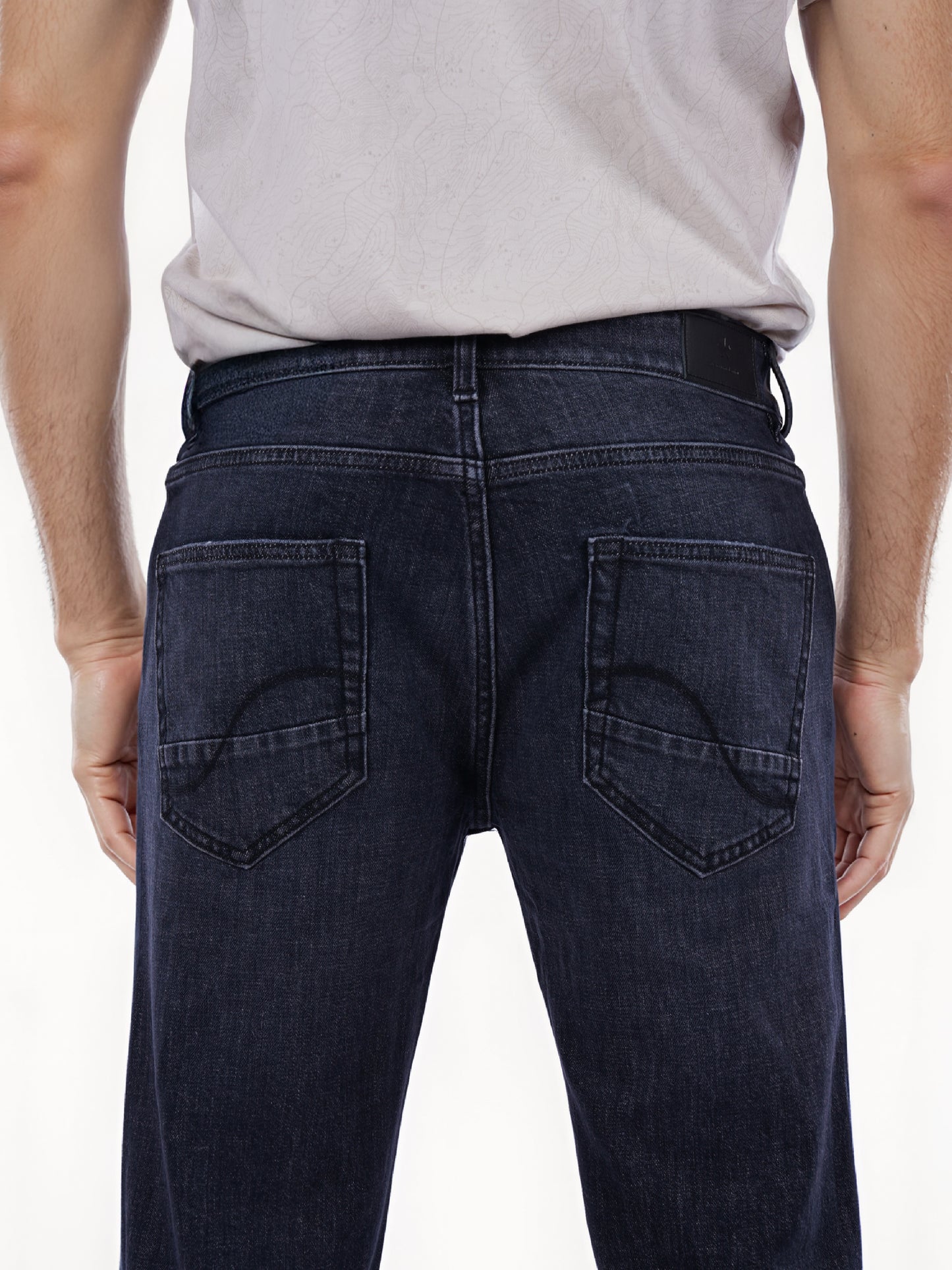 Celio* Cotton Straight Fit Black Jean