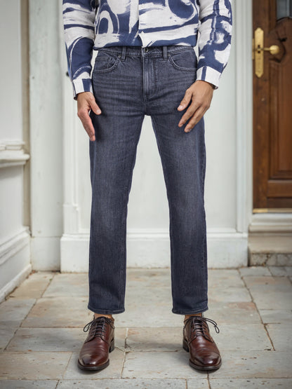 Celio* Cotton Straight Fit Grey Jean