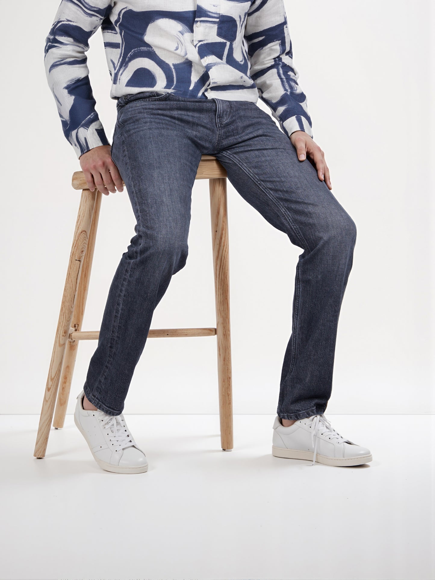 Celio* Cotton Straight Fit Grey Jean