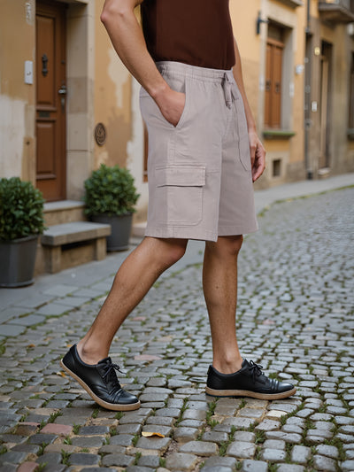 Celio* Cotton Straight Fit Beige Cargo