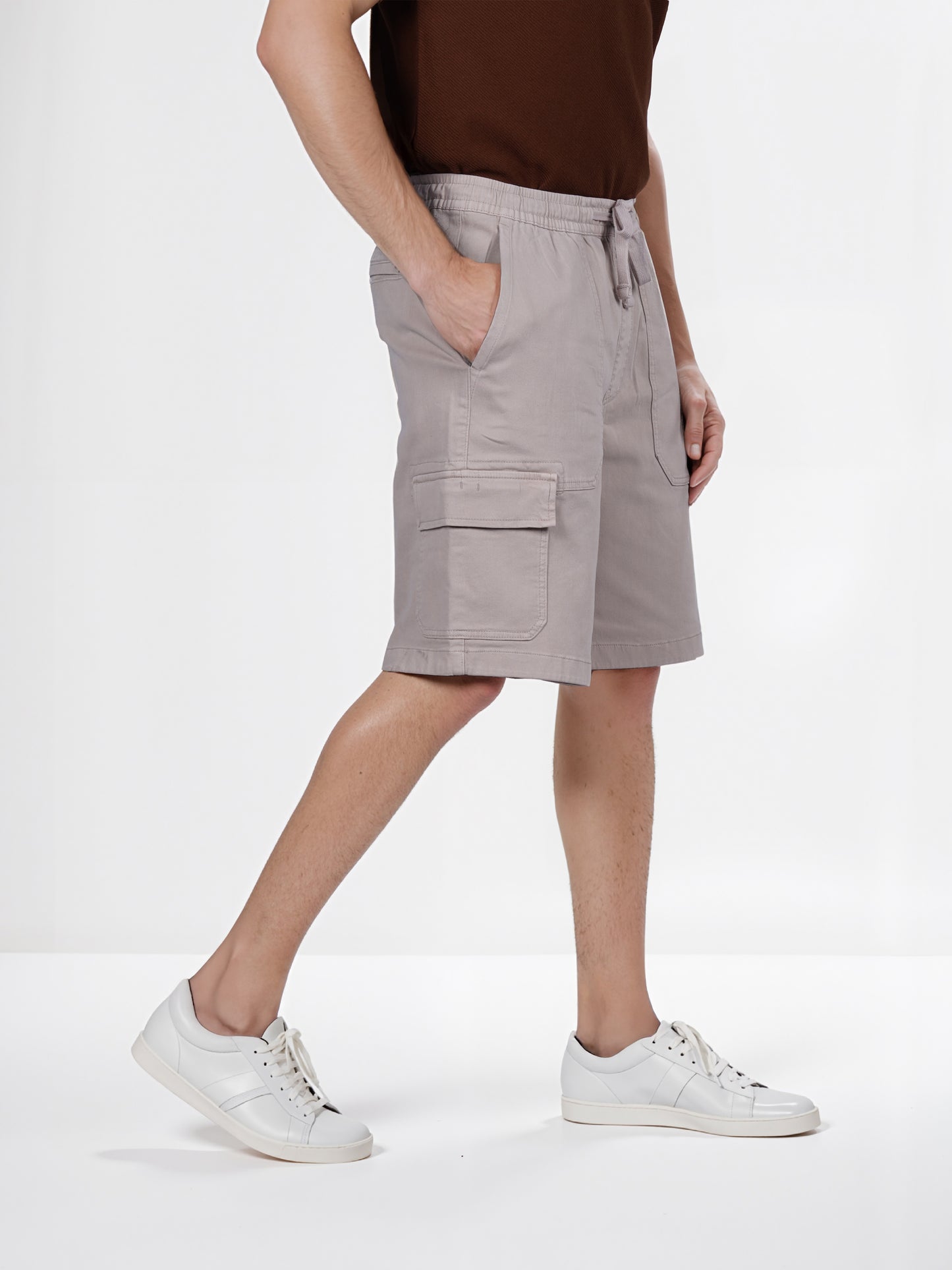 Celio* Cotton Straight Fit Beige Cargo