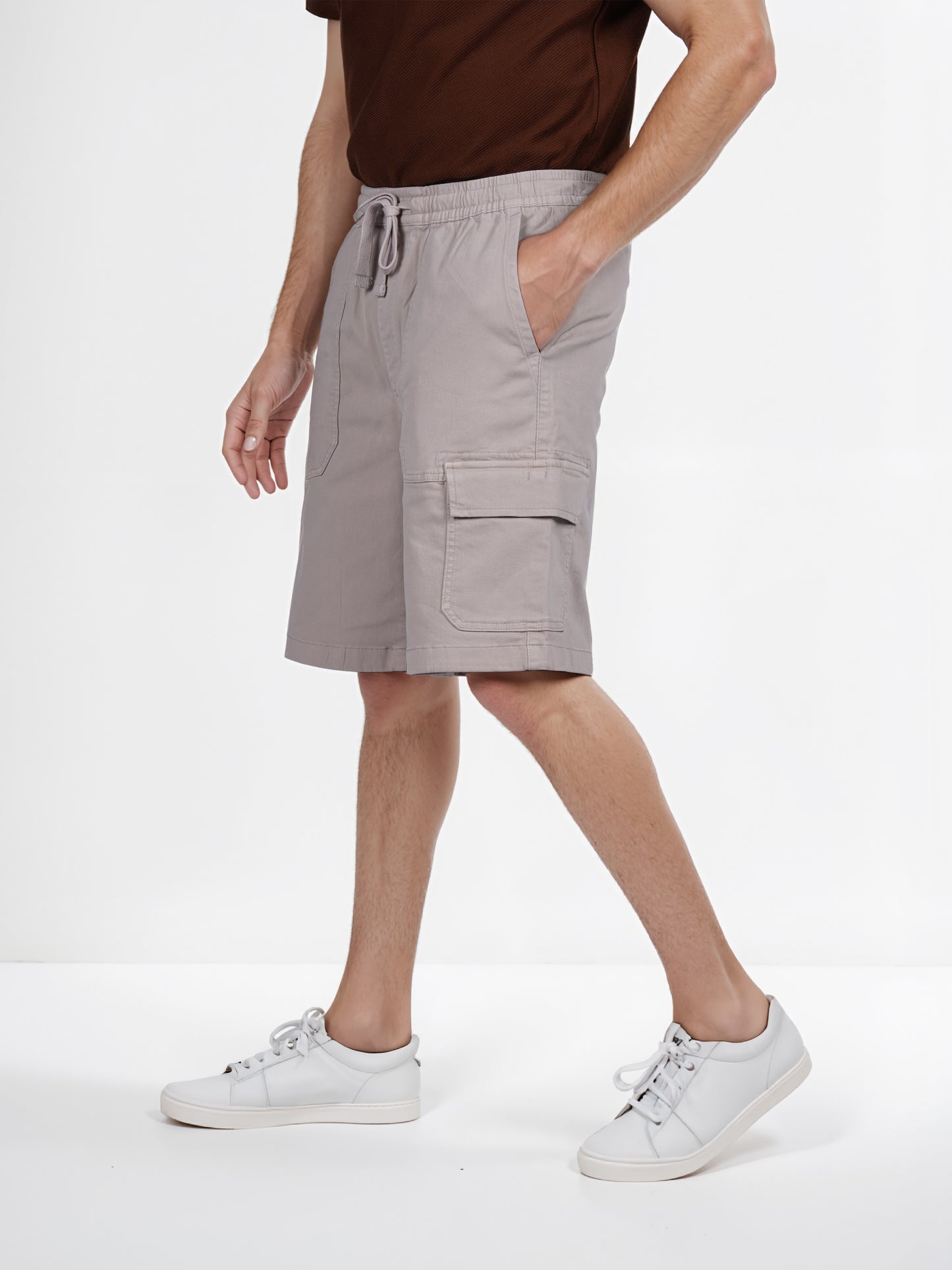 Celio* Cotton Straight Fit Beige Cargo