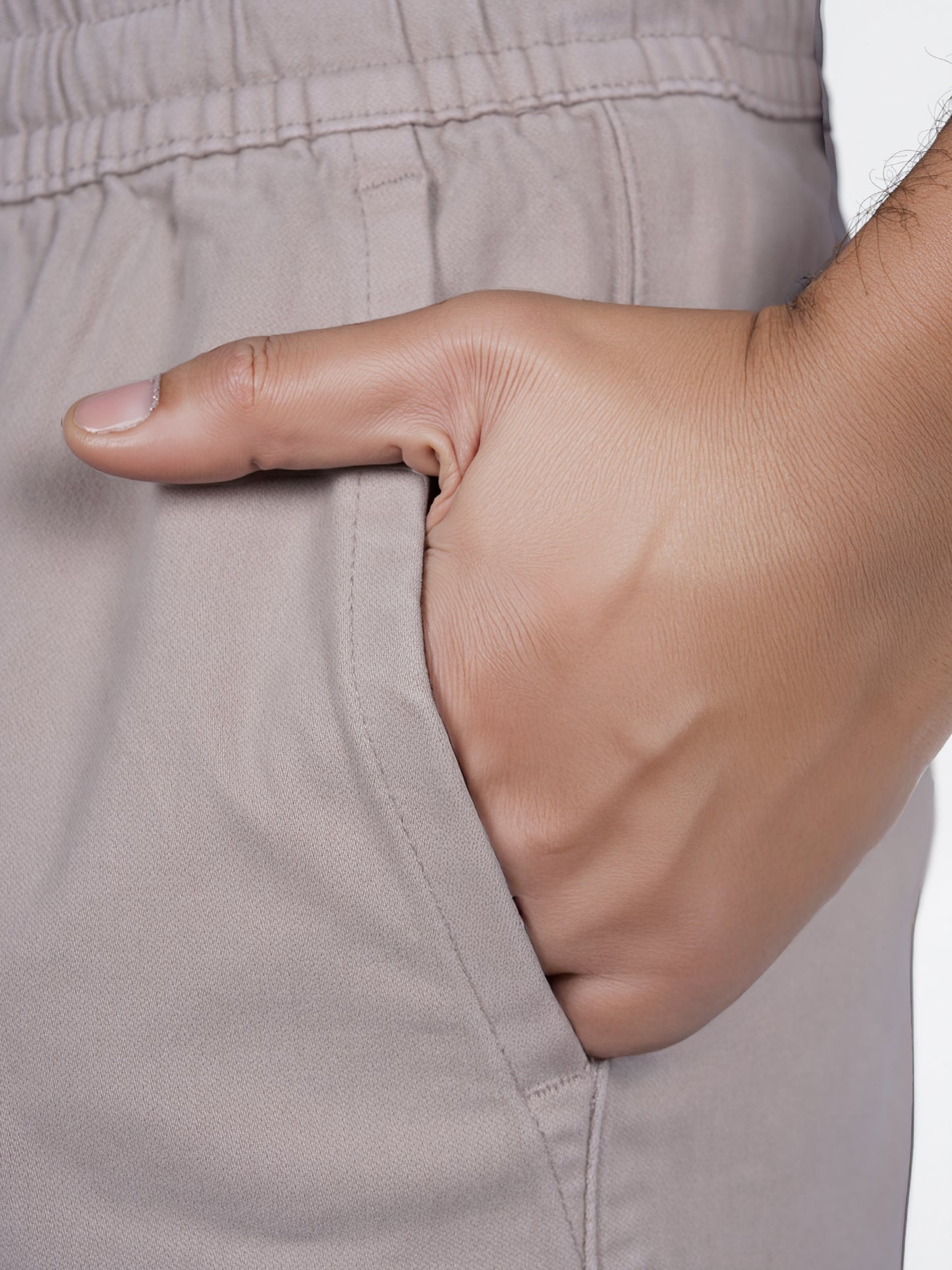 Celio* Cotton Straight Fit Beige Cargo