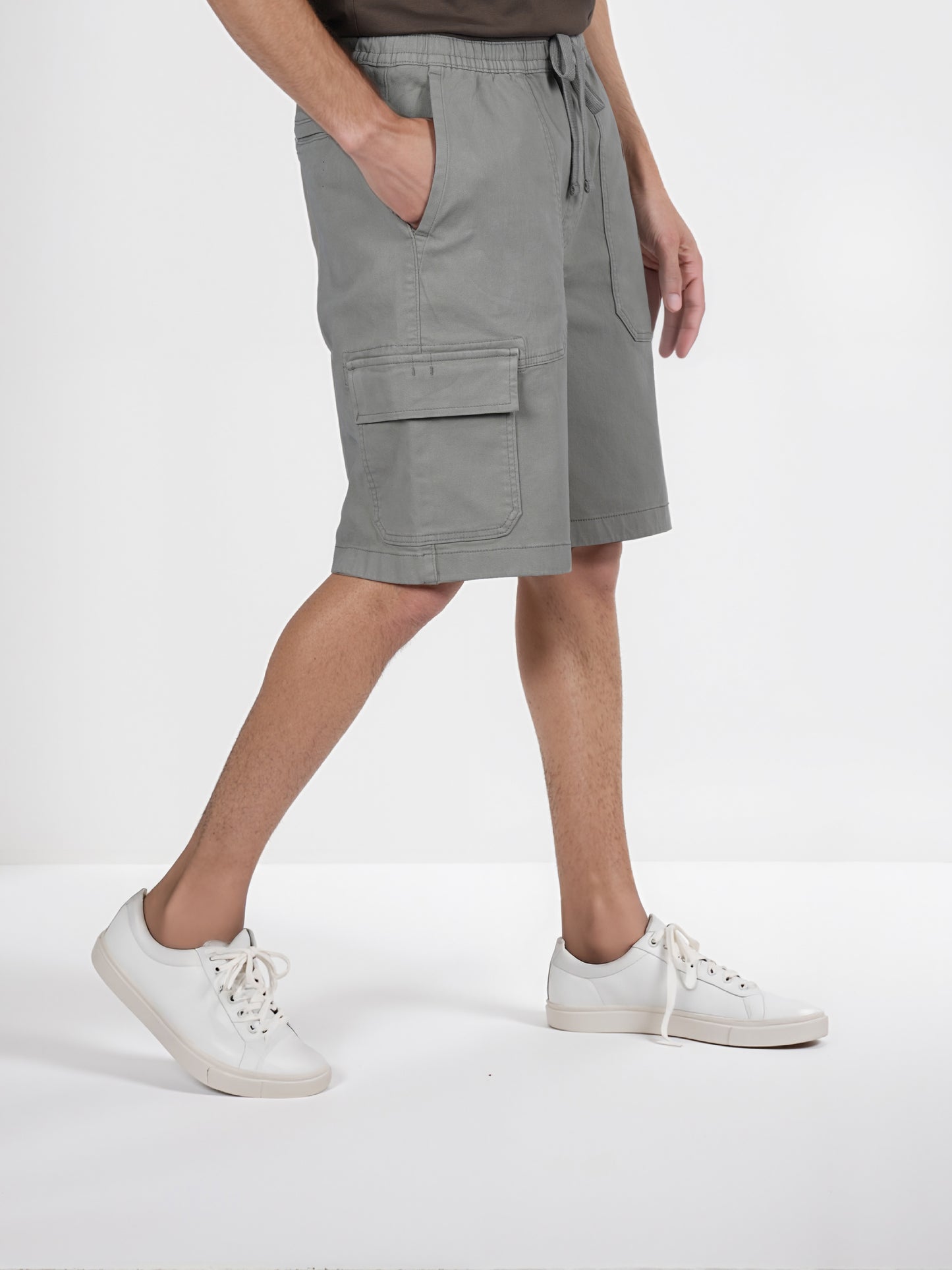 Celio* Cotton Straight Fit Olive Cargo