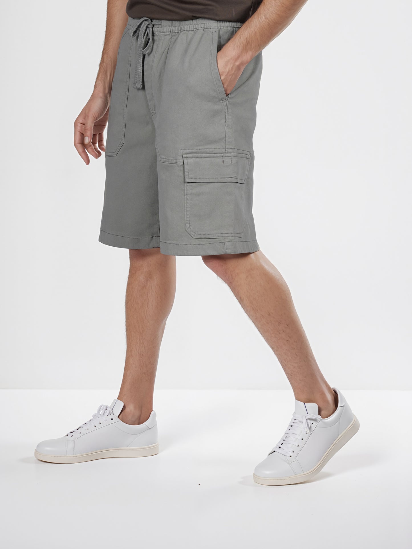 Celio* Cotton Straight Fit Olive Cargo