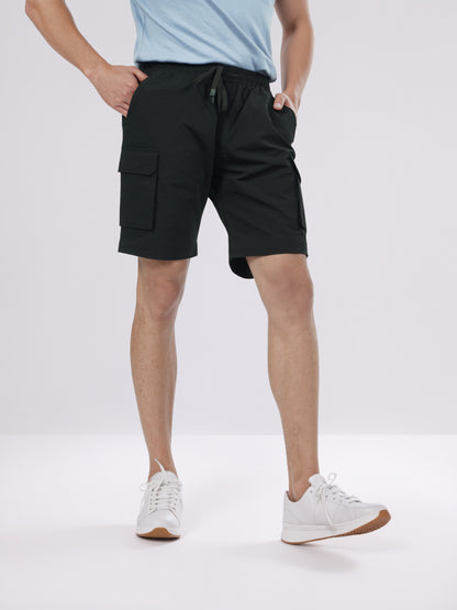 Celio* Men Olive Solid Loose Fit Nylon Jeans