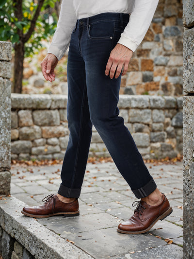 Celio* Cotton-Blend Slim Fit Black Jean