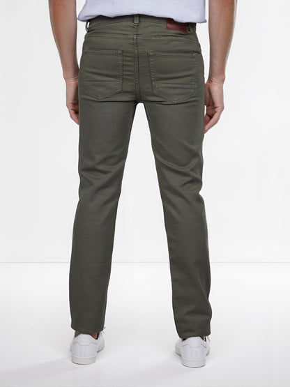 Celio* Poly-Cotton Slim Fit Olive Jean