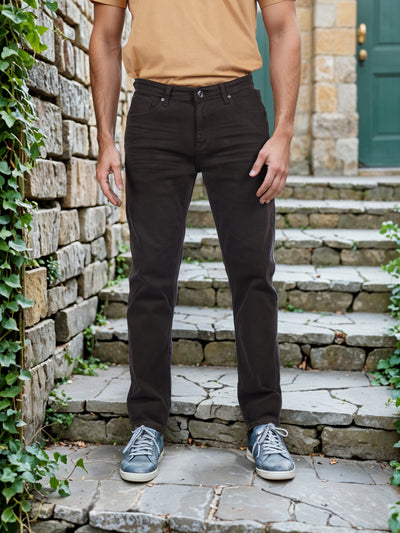 Celio* Cotton Slim Fit Olive Trouser