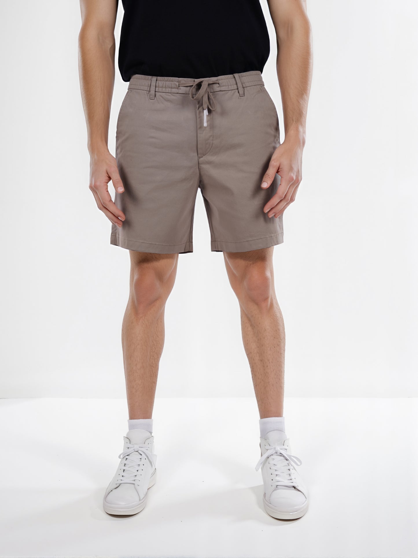 Celio* Cotton Regular Fit Beige Bermuda