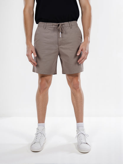 Celio* Cotton Regular Fit Beige Bermuda