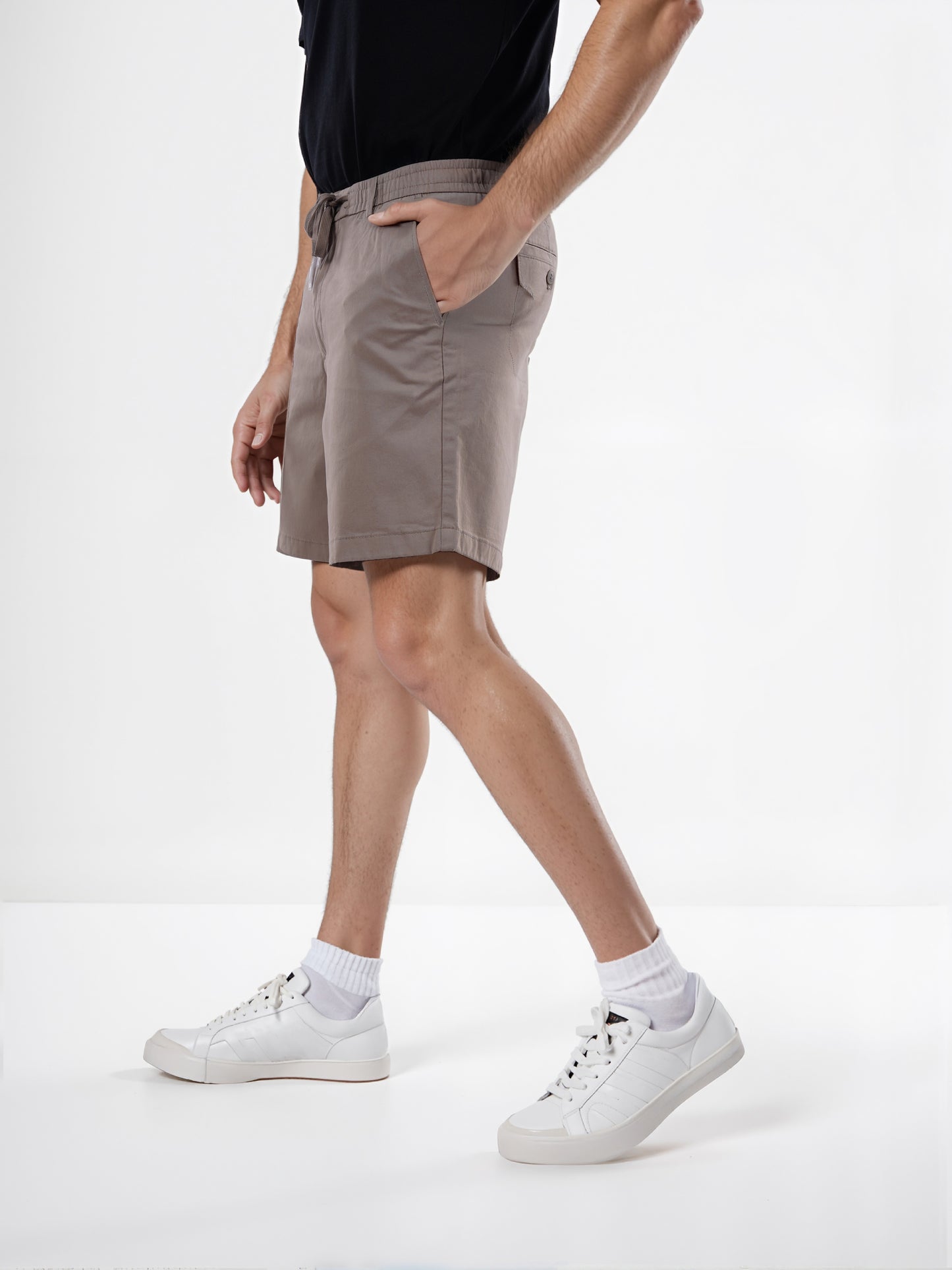 Celio* Cotton Regular Fit Beige Bermuda