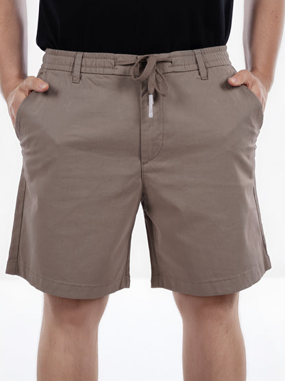 Celio* Cotton Regular Fit Beige Bermuda