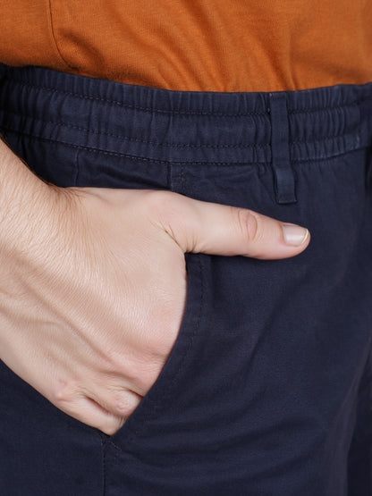 Celio* Cotton Regular Fit Navy Blue Bermuda