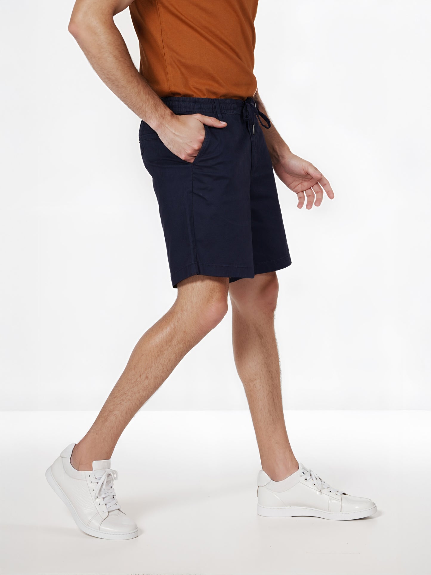 Celio* Cotton Regular Fit Navy Blue Bermuda