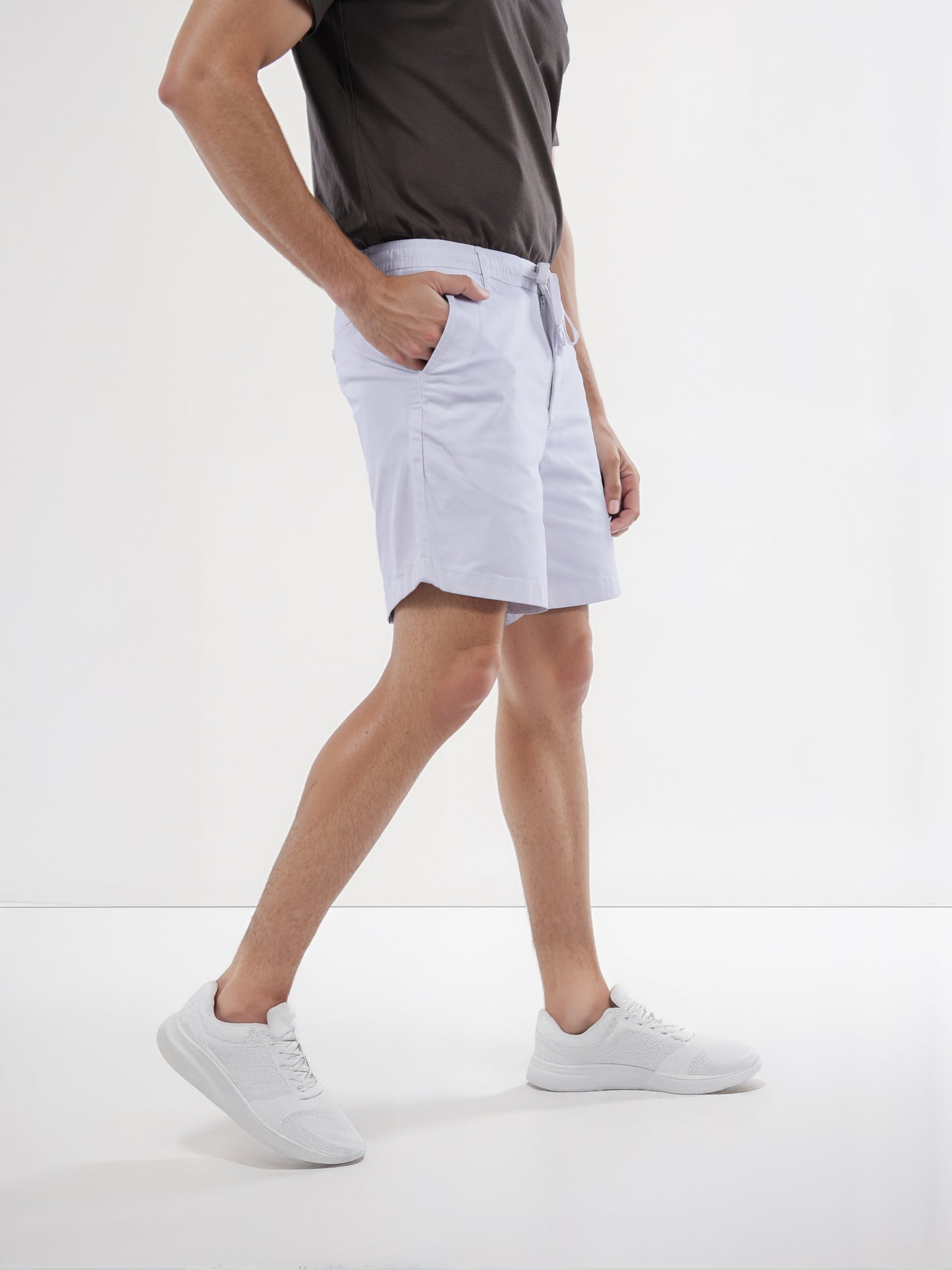 Celio* Cotton Regular Fit White Bermuda