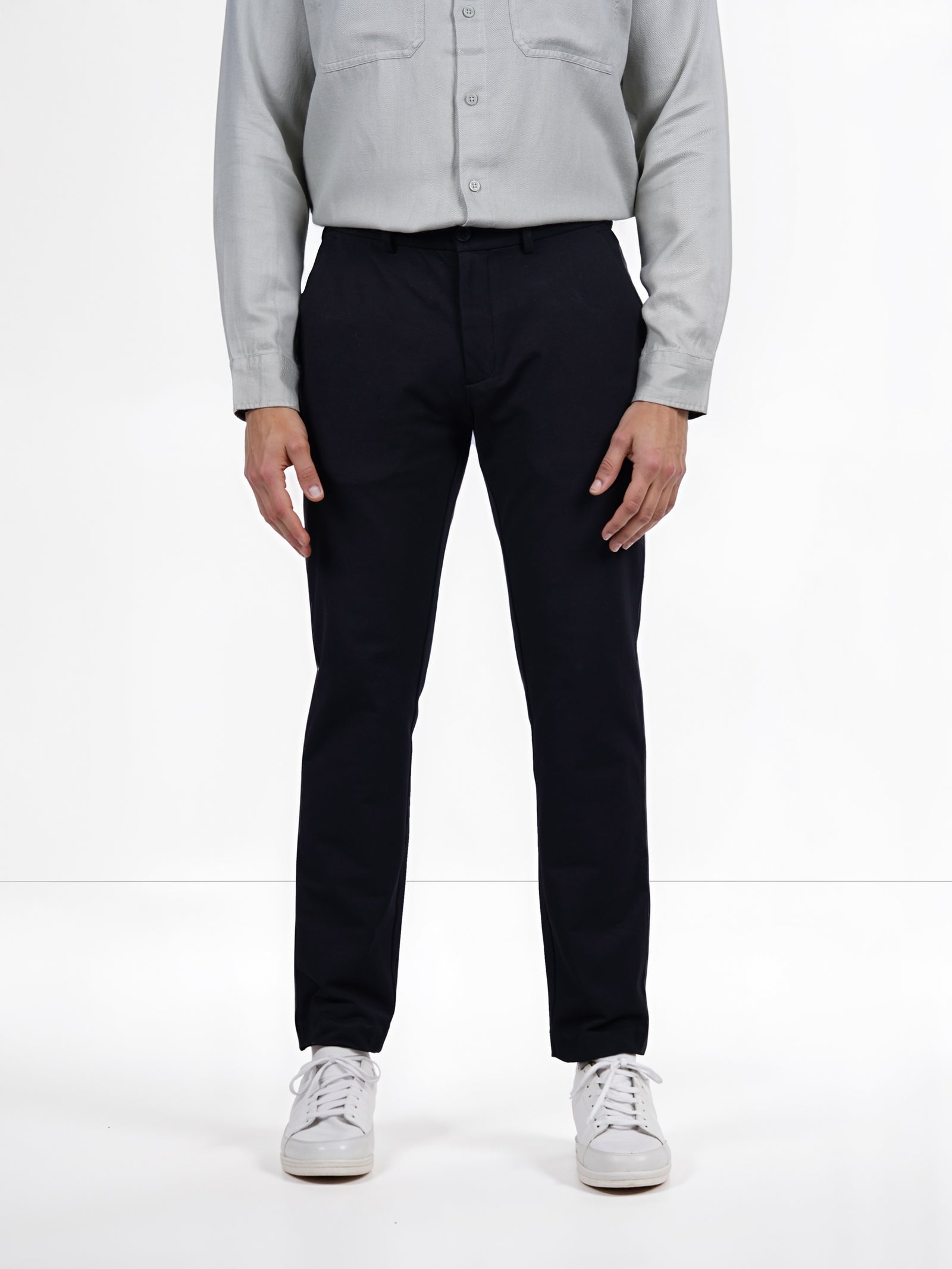 Celio* Casual Men Slim Fit Cotton Black Solid Trouser