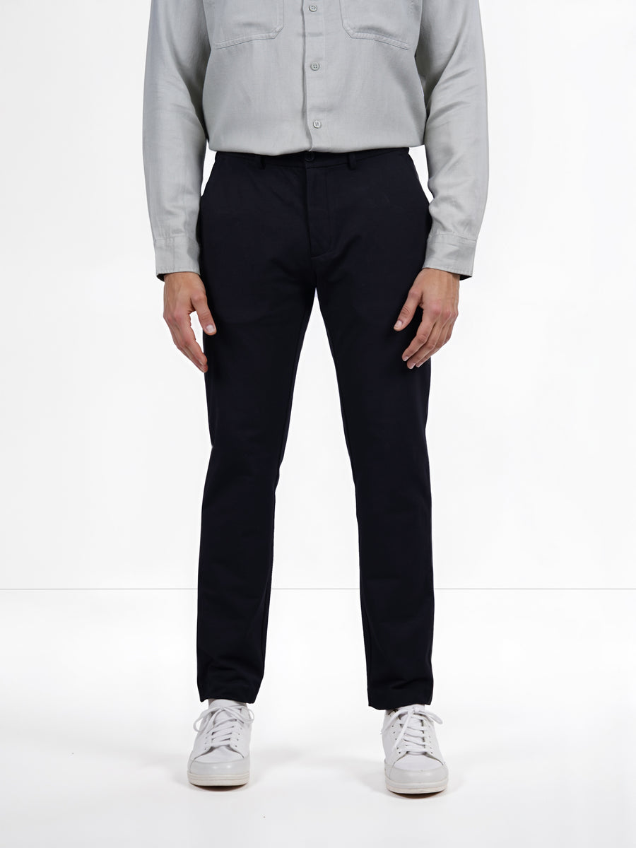 Celio* Casual Men Slim Fit Cotton Black Solid Trouser