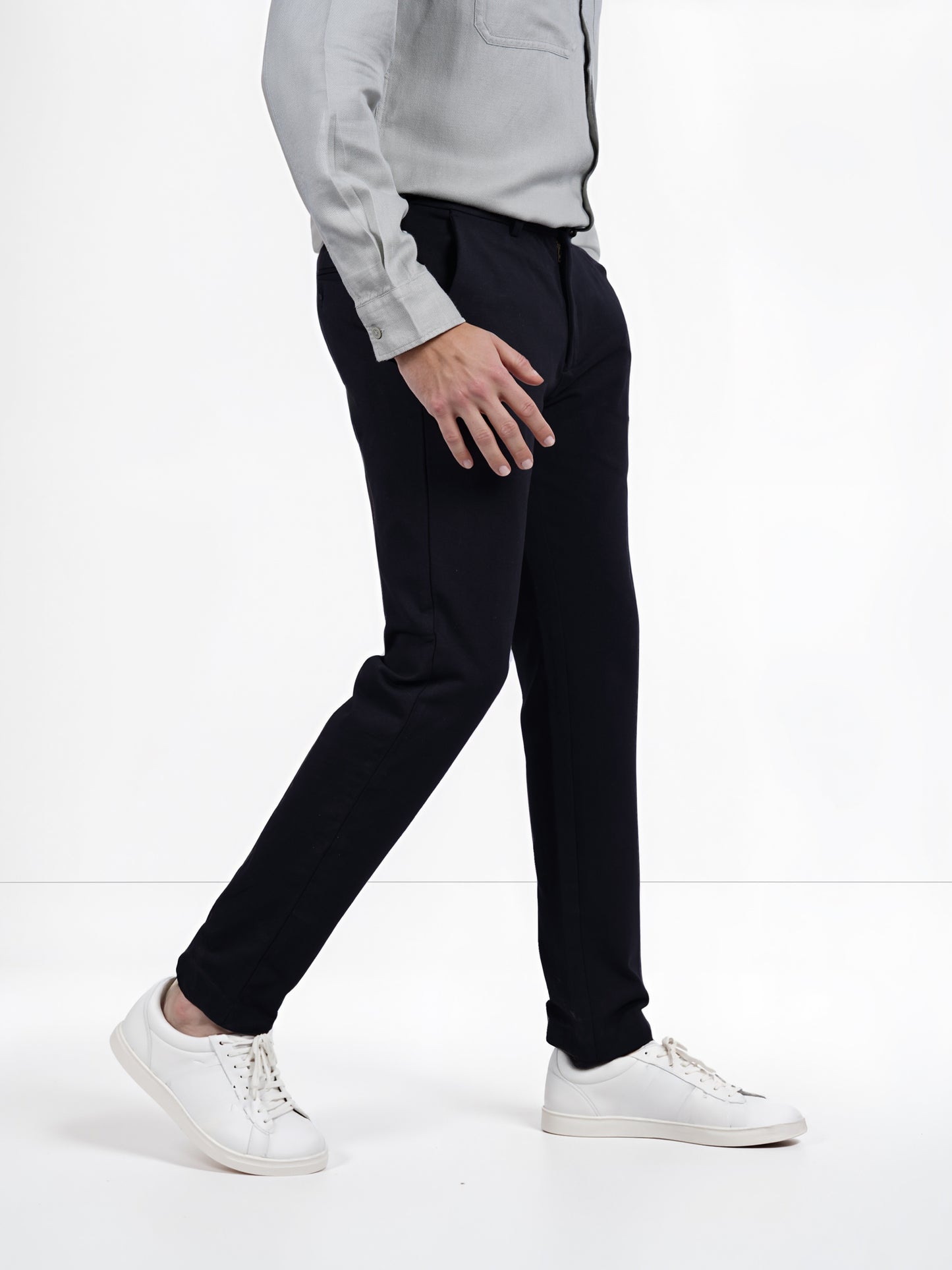 Celio* Cotton Slim Fit Black Trouser