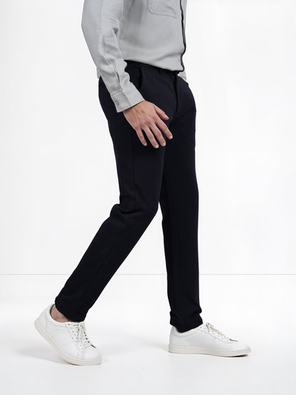 Celio* Cotton Slim Fit Black Trouser