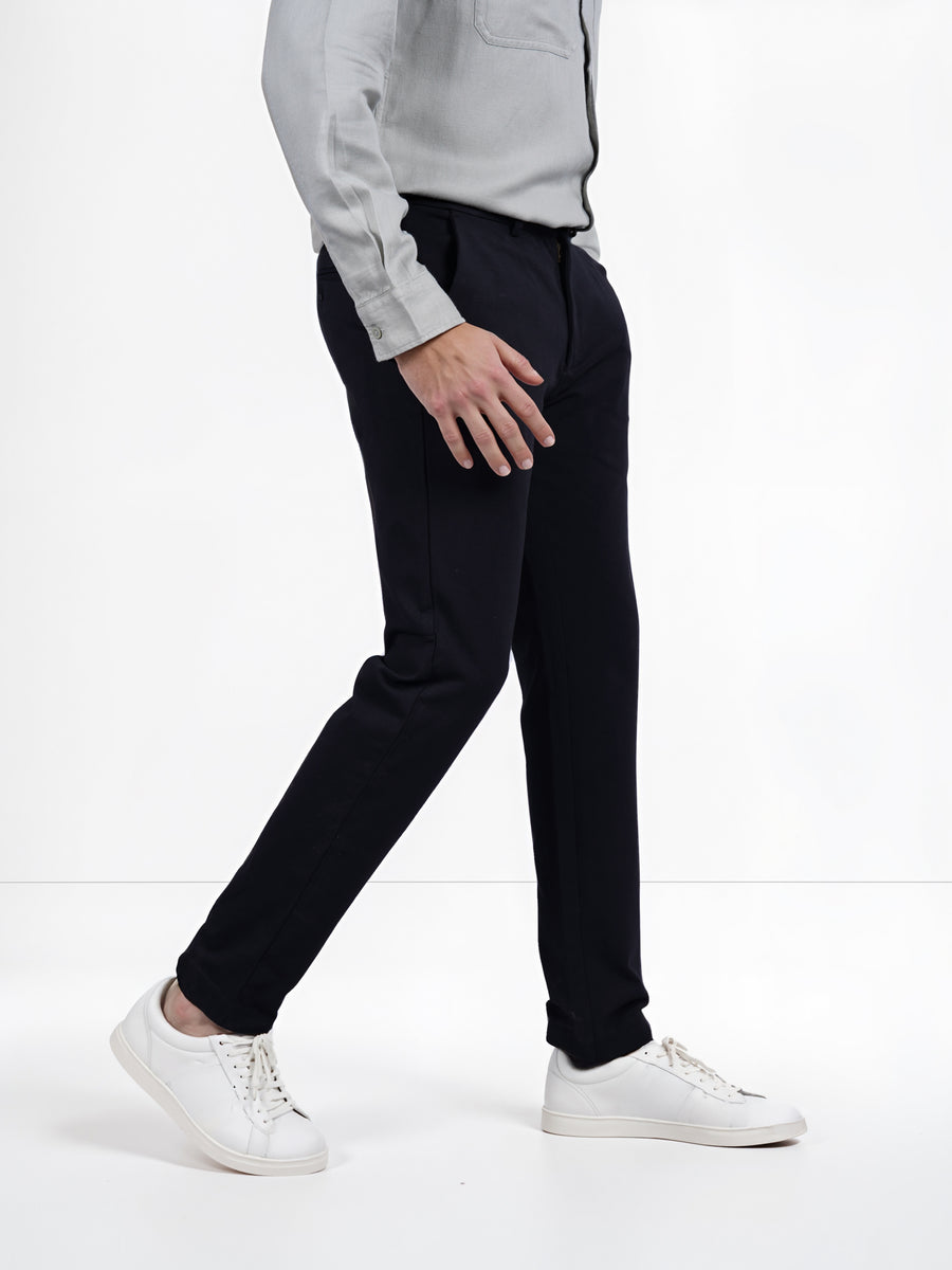 Celio* Casual Men Slim Fit Cotton Black Solid Trouser