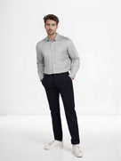 Celio* Casual Men Slim Fit Cotton Black Solid Trouser