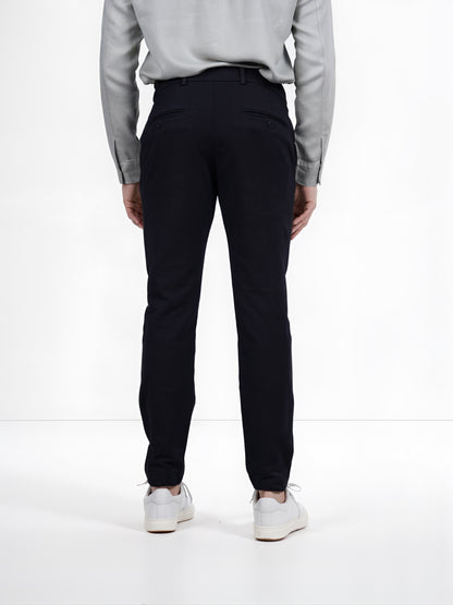 Celio* Cotton Slim Fit Black Trouser