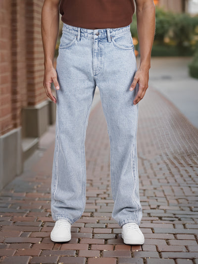 Celio* Cotton Loose Fit Blue Jean