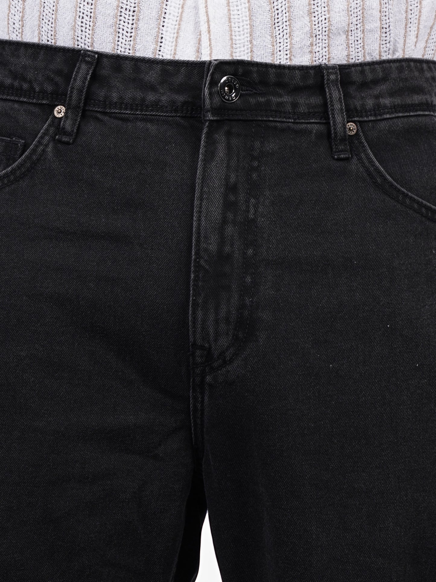 Celio* Men Black Solid Loose Fit Cotton Jean