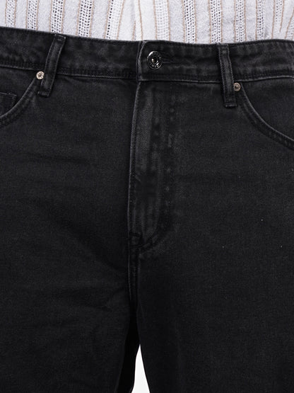 Celio* Men Black Solid Loose Fit Cotton Jean