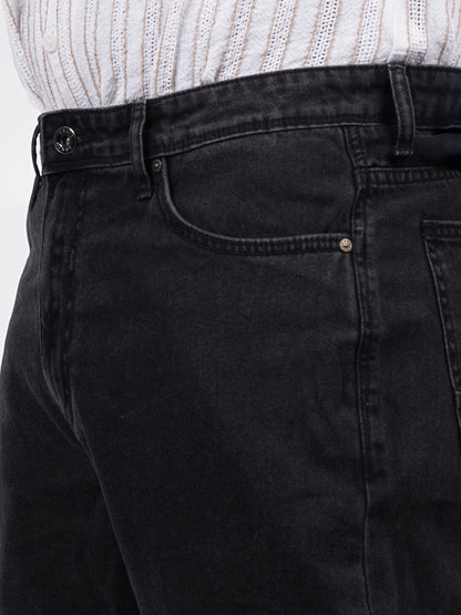 Celio* Men Black Solid Loose Fit Cotton Jean