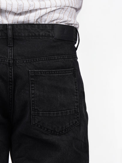 Celio* Men Black Solid Loose Fit Cotton Jean