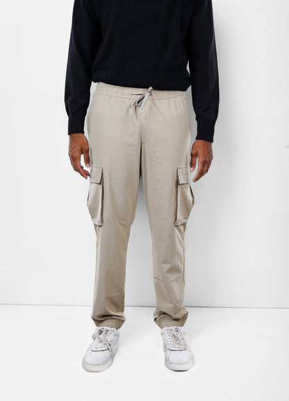 Celio* Poly-Blend Slim Fit Beige Trousers