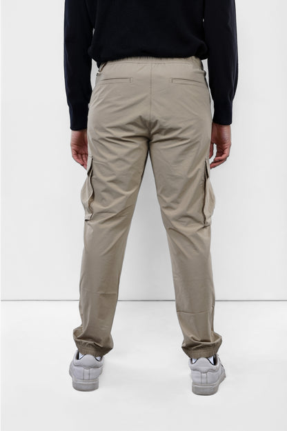 Celio* Poly-Blend Slim Fit Beige Trousers