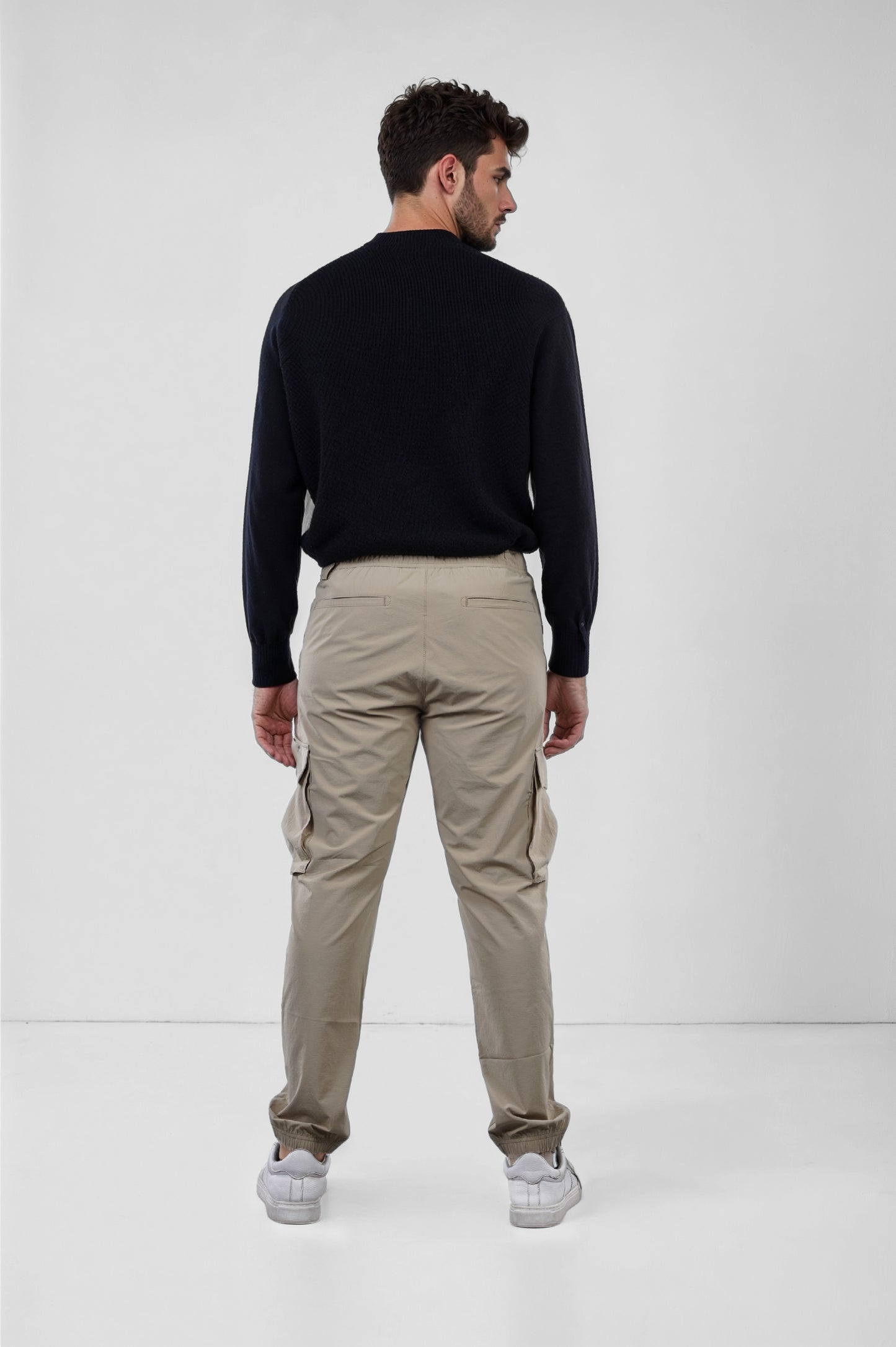Celio* Poly-Blend Slim Fit Beige Trousers
