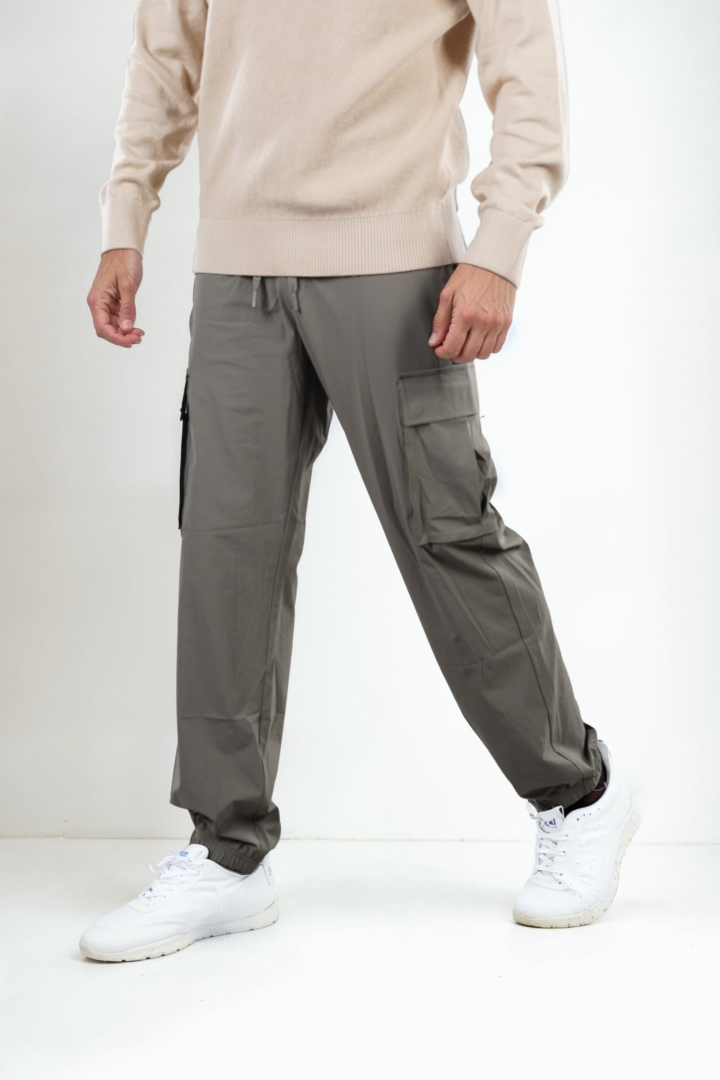 Celio* Poly-Blend Slim Fit Olive Trousers