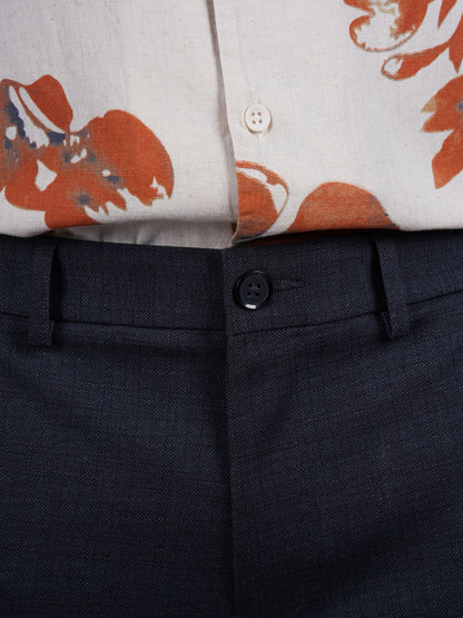 Celio* Polyester-Blend Slim Fit Black Trouser