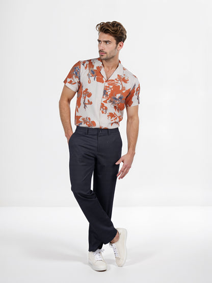 Celio* Polyester-Blend Slim Fit Black Trouser