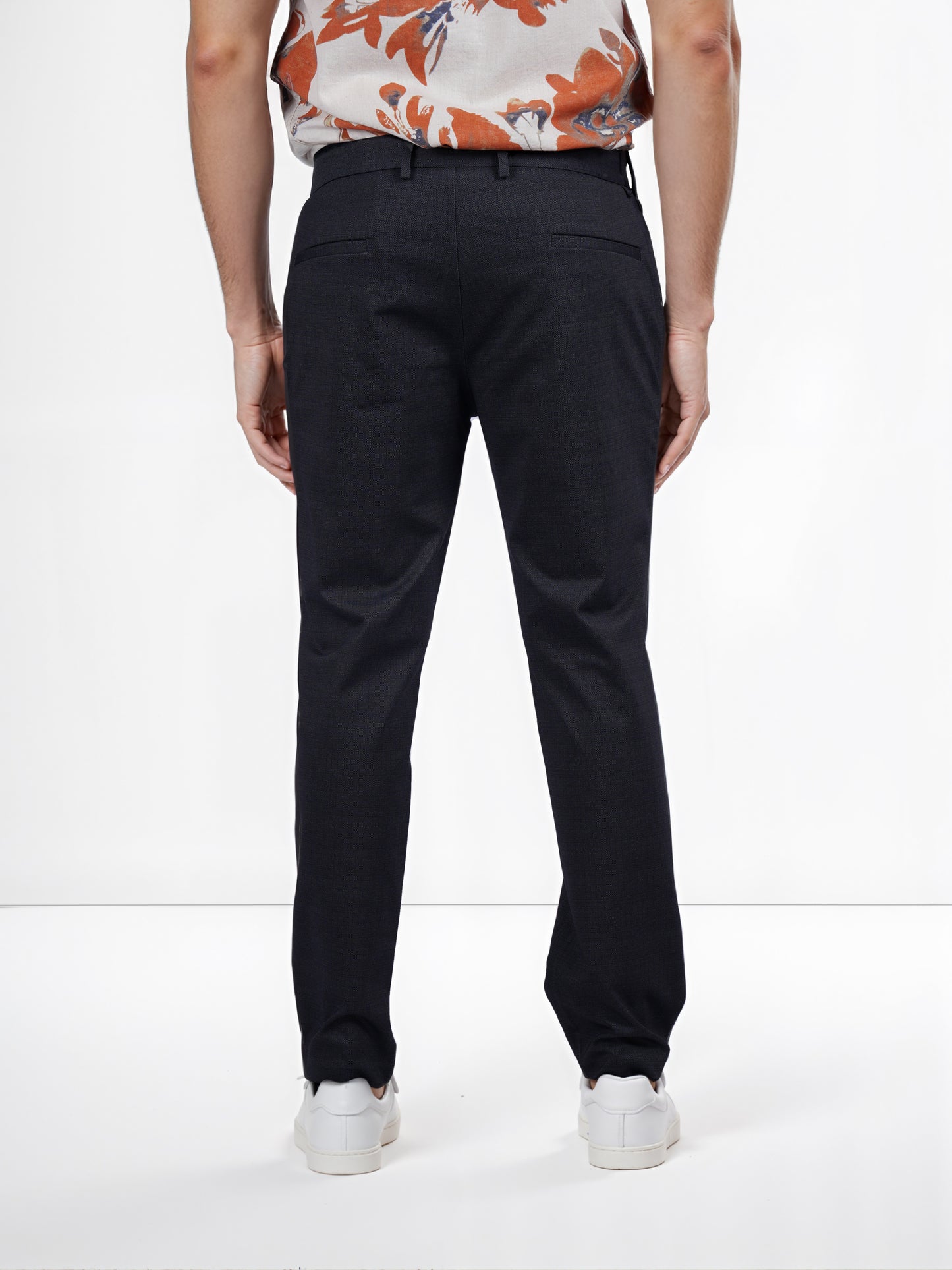Celio* Polyester-Blend Slim Fit Black Trouser