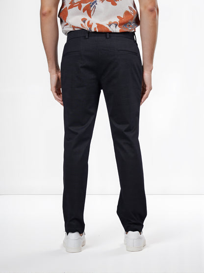 Celio* Polyester-Blend Slim Fit Black Trouser