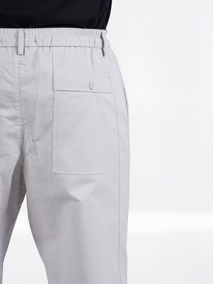 Celio* Men Grey Solid Slim Fit Polyester Cargo