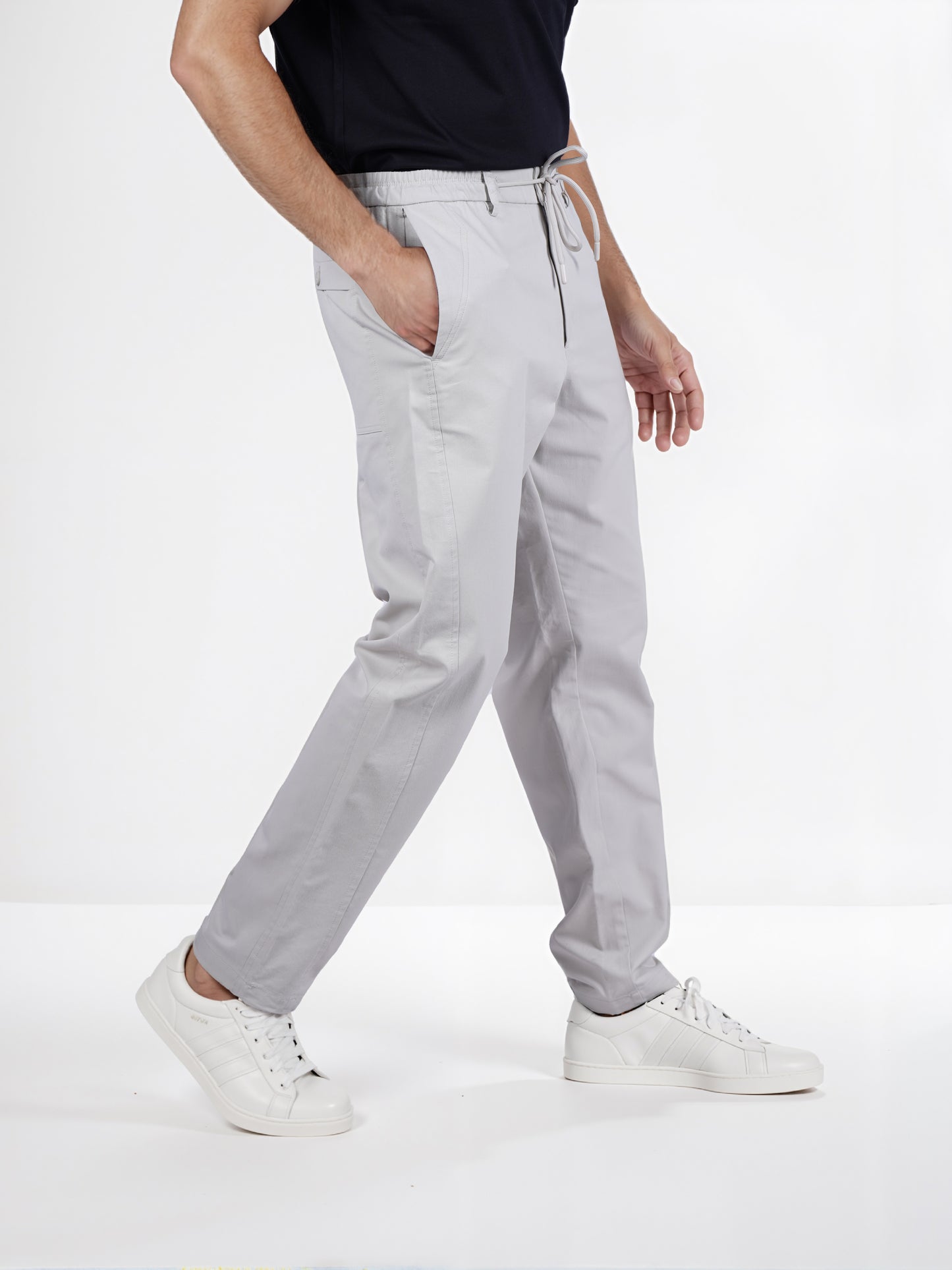 Celio* Men Grey Solid Slim Fit Polyester Cargo