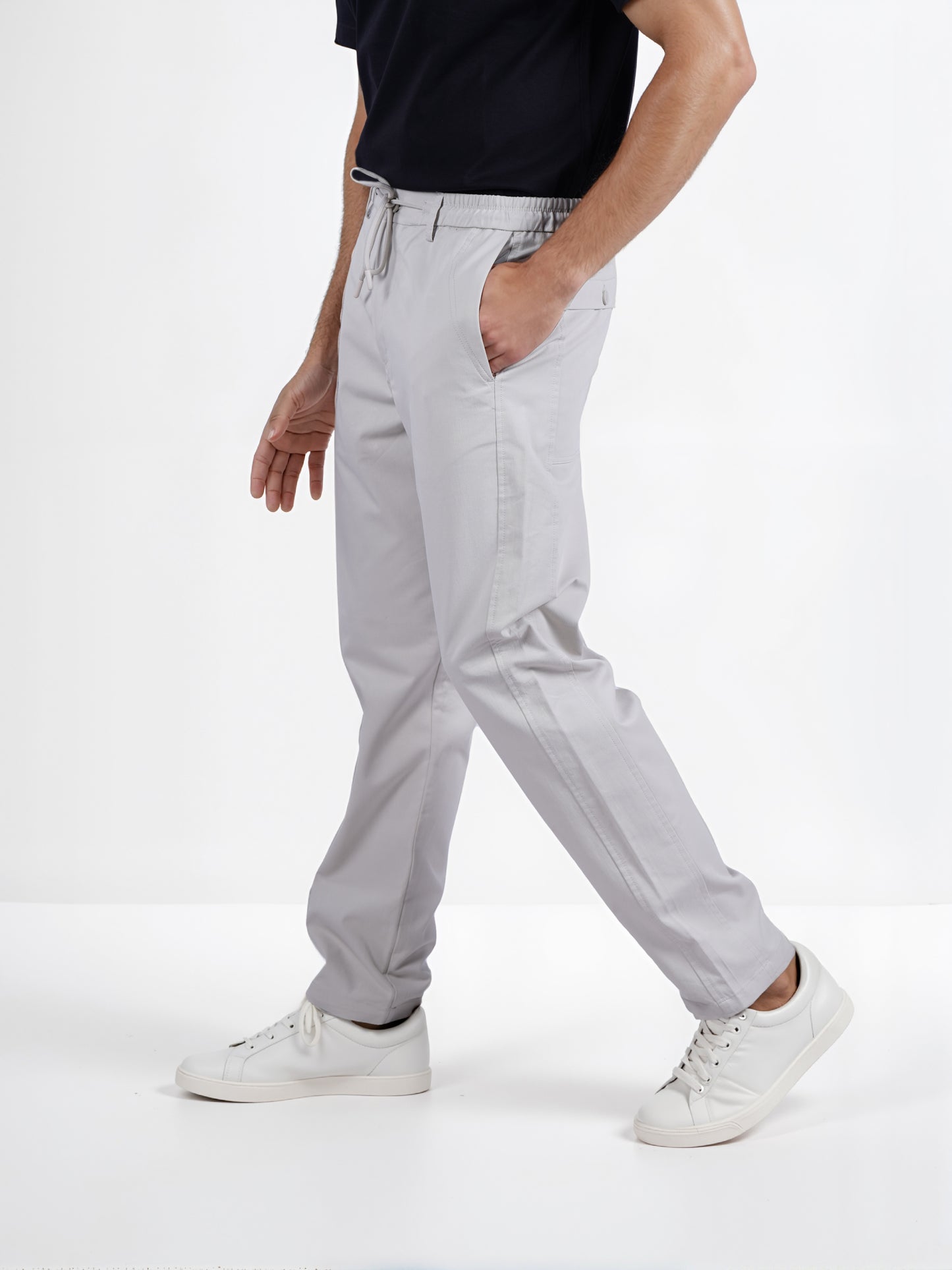 Celio* Men Grey Solid Slim Fit Polyester Cargo