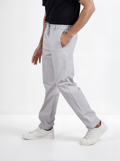 Celio* Men Grey Solid Slim Fit Polyester Cargo