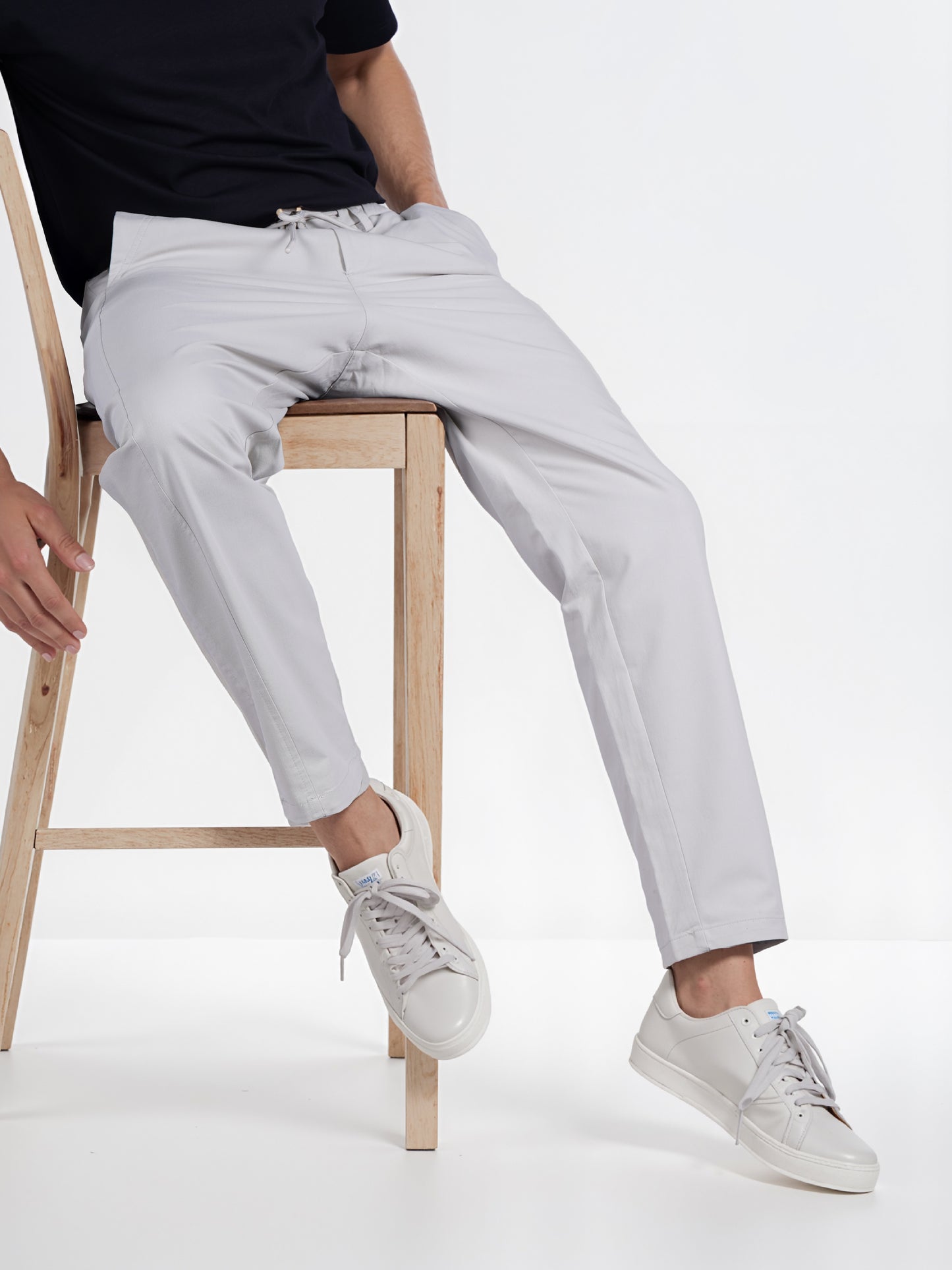 Celio* Men Grey Solid Slim Fit Polyester Cargo