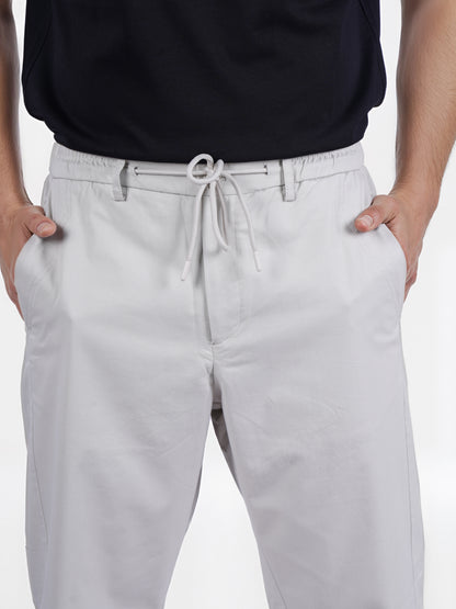 Celio* Men Grey Solid Slim Fit Polyester Cargo